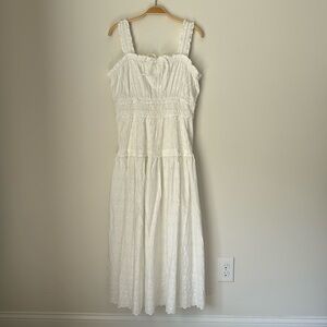 GAP × DÔEN White Eyelet Dress – Size Large – NWT